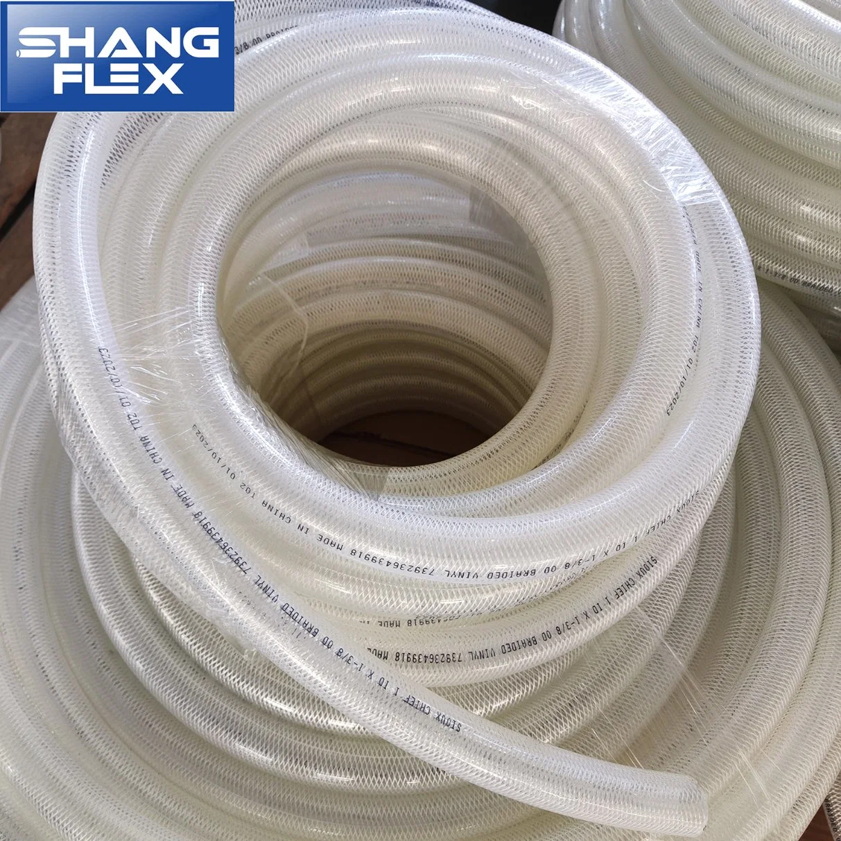 Food Grade USA European Standard FDA Reach Clear Braided Reinforced PVC Hose