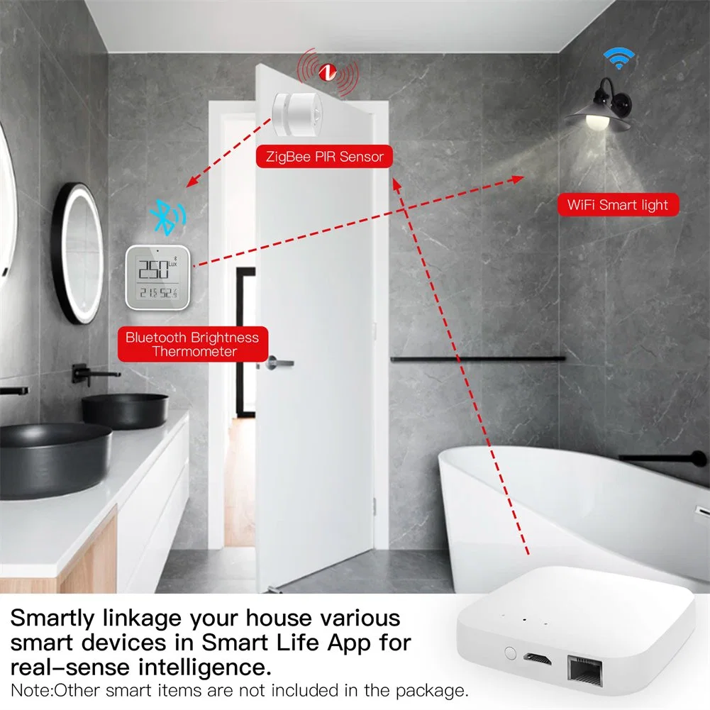 Zigbee 3.0 Bluetooth 5.0 Mesh WiFi 2.4GHz Tuya Gateway Max Connect 128 Zigbee Smart Devices, 200 BLE Mesh Devices, Moes Alexa