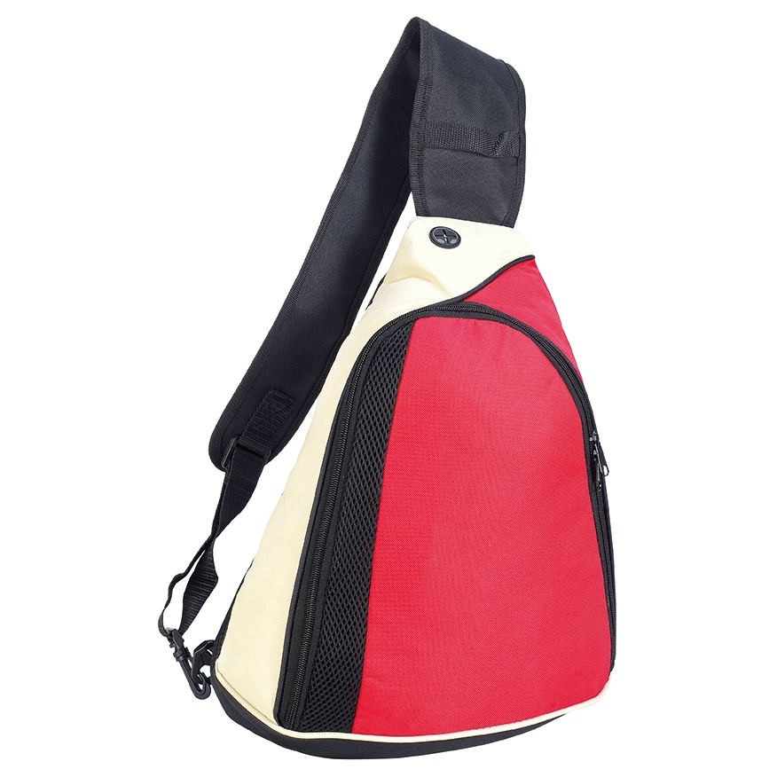 Wholesale Promotion OEM Customized Brand BSCI Gift Cheap Competitive Durable Polyester Oxford Unisex Outdoor Daily Use Triangle Sling Backpack Mochila Rucksack
