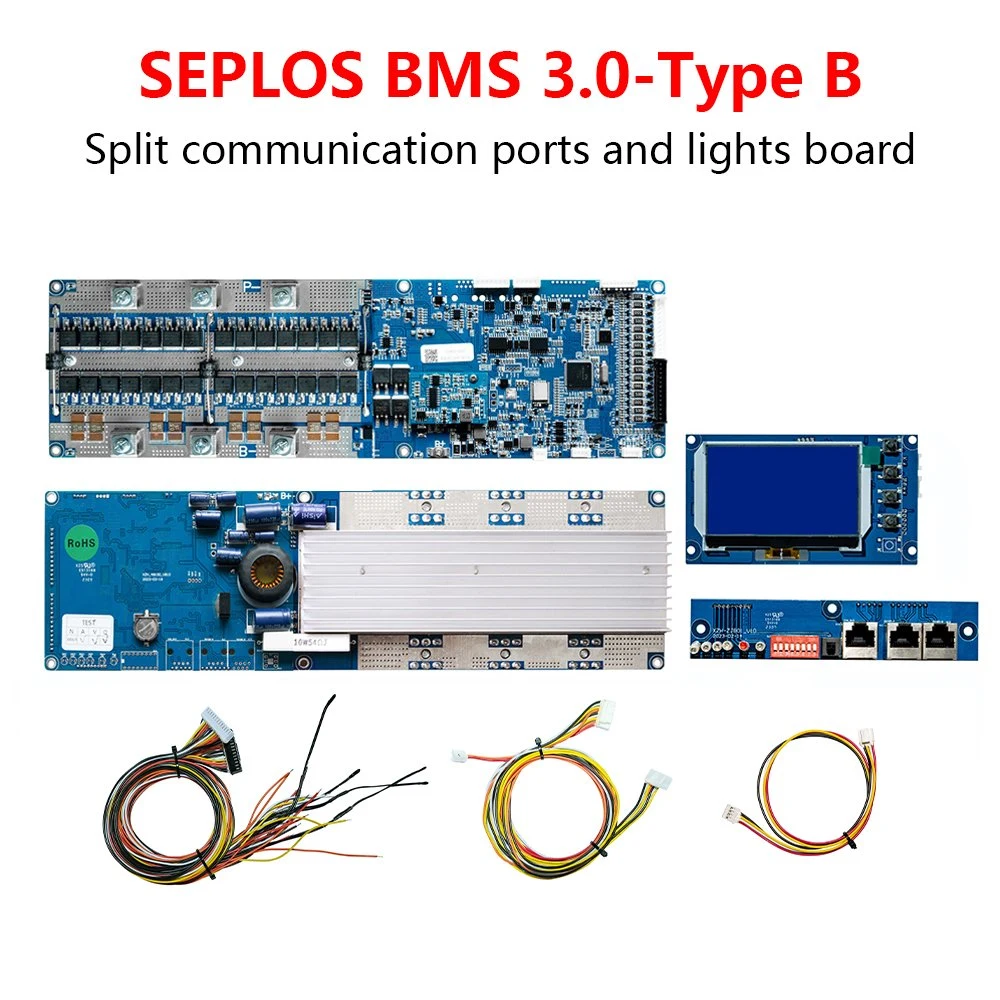 Selos 200A 24V/48V CAN/RS485 batería placa de protección Balance litio Smart LiFePO4/ Ncm BMS3,0 con pantalla LCD Buetooth