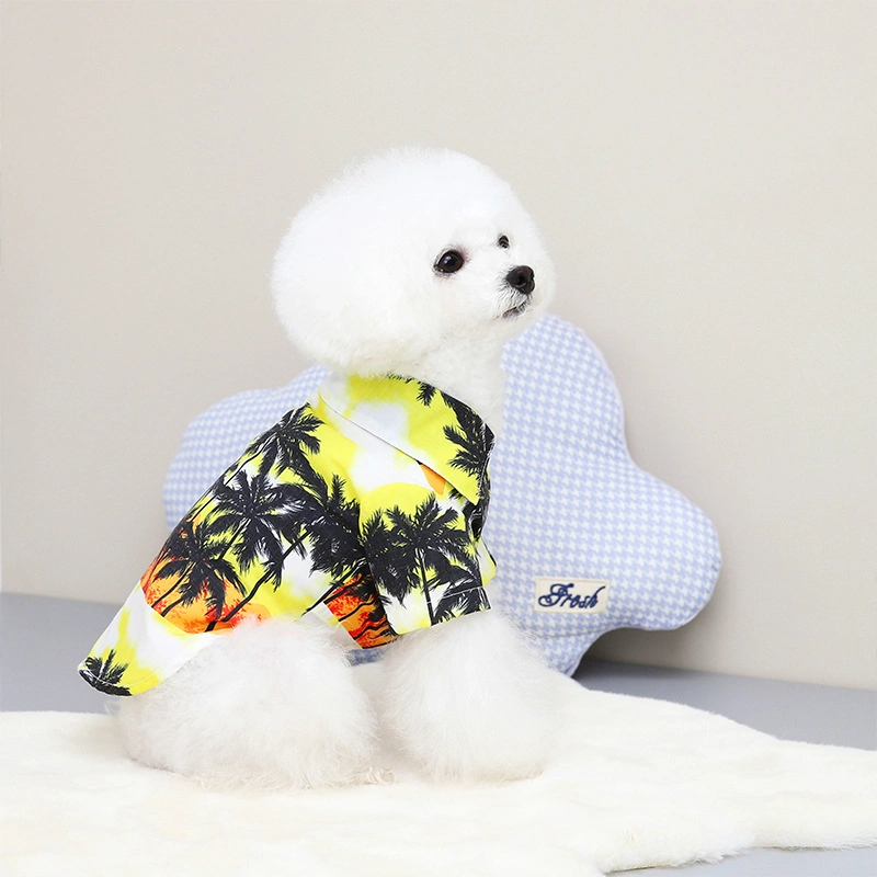 Fashion Clothes Pet Costume Dog Clothing Dog Shirt Hawaiian Beach Style Clothing Spring and Summer Wholesale/Supplier Dog Clothes Cat Clothes Pet Clothes