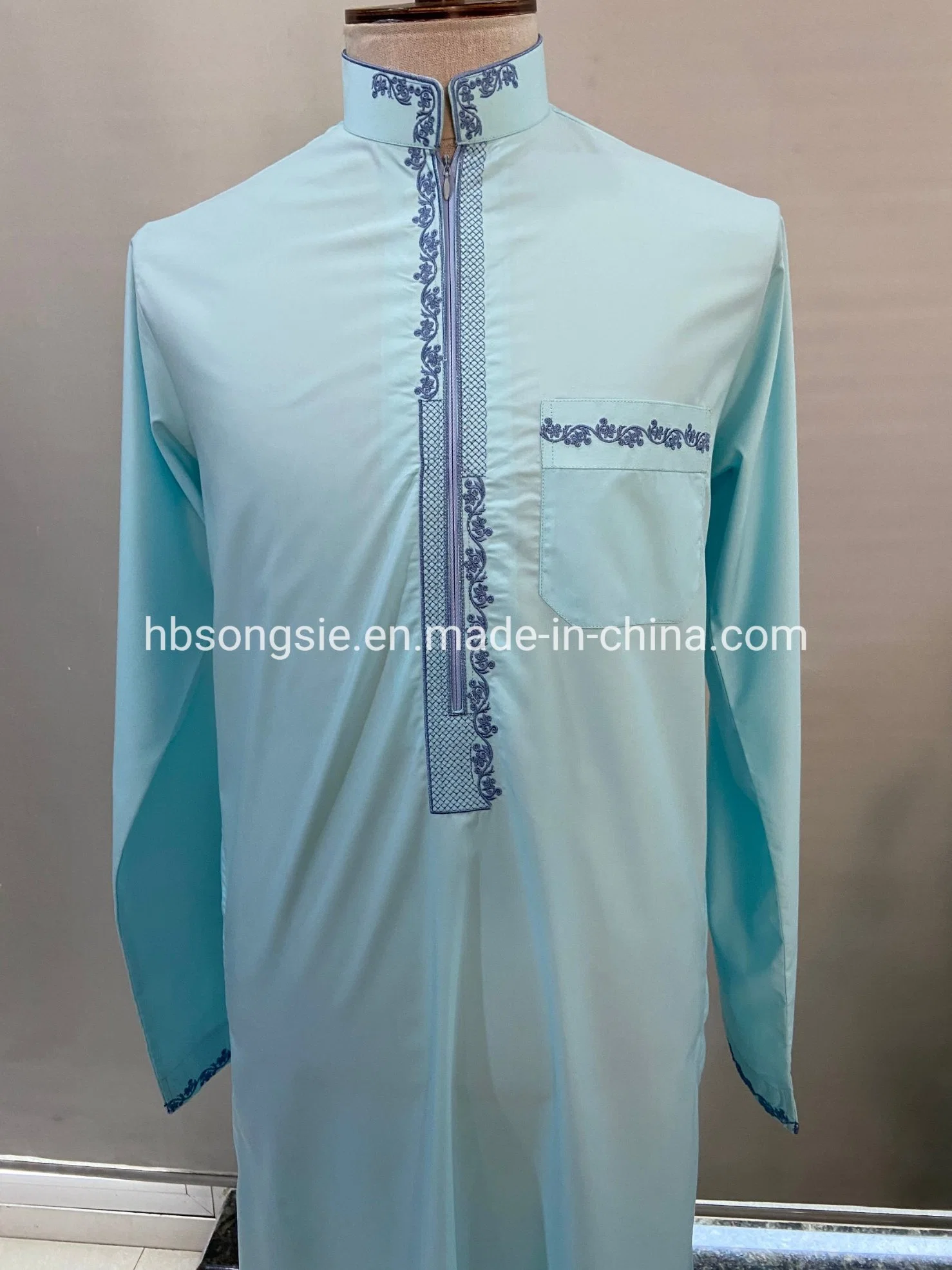 Traditional Tr Fabric Muslim Dress for Men Men's Abaya