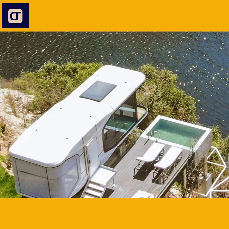 Casa prefabricada de alta gama integrada en cápsula, vacaciones en contenedor, villa modular de vacaciones