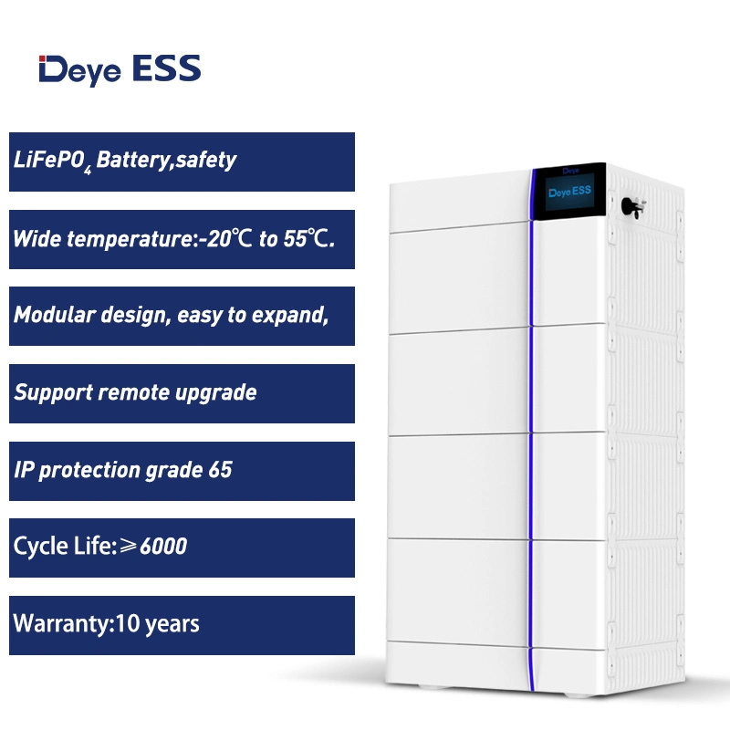 Module bloc-batterie Deye ESS GB-L LiFePO4 102.4V 40ah Solar Batterie de stockage d'énergie