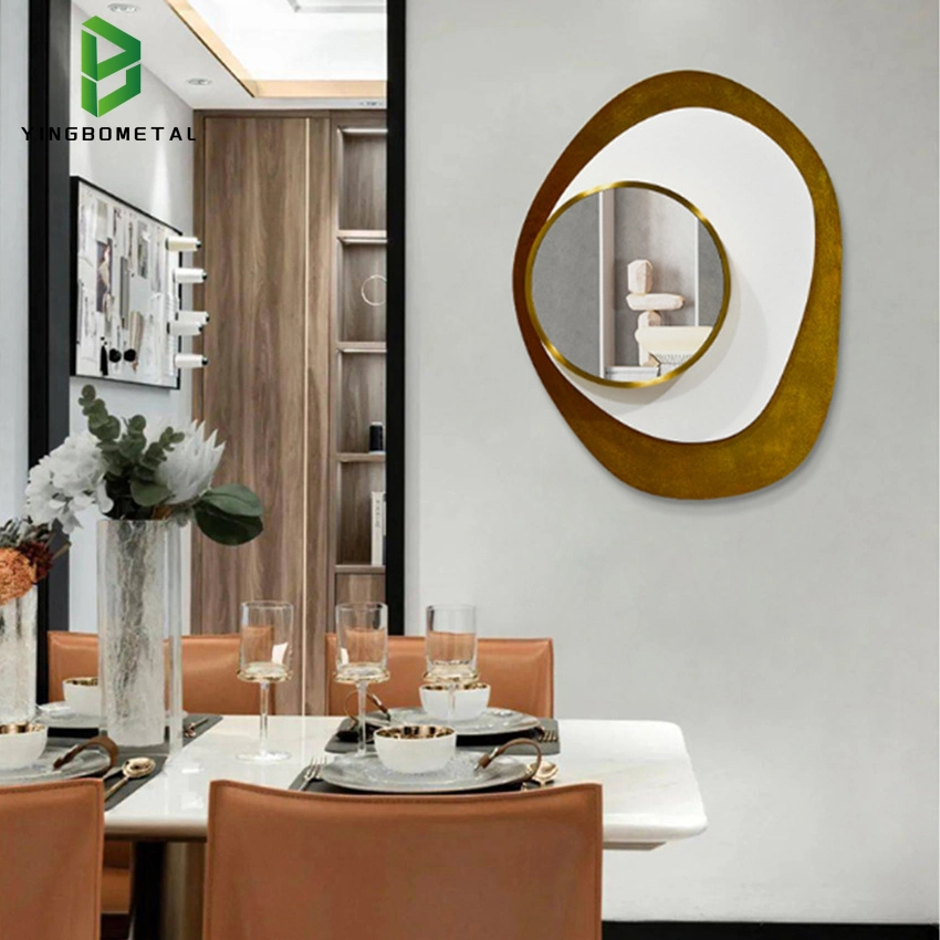 Decoración de pared con espejo circular tintado Living comedor Roon Decorativo