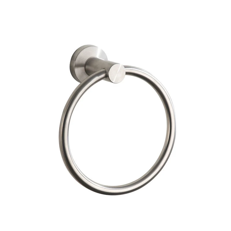 304 Stainless Steel Wall Mounted Bathroom Accessory Silver Towel Ring