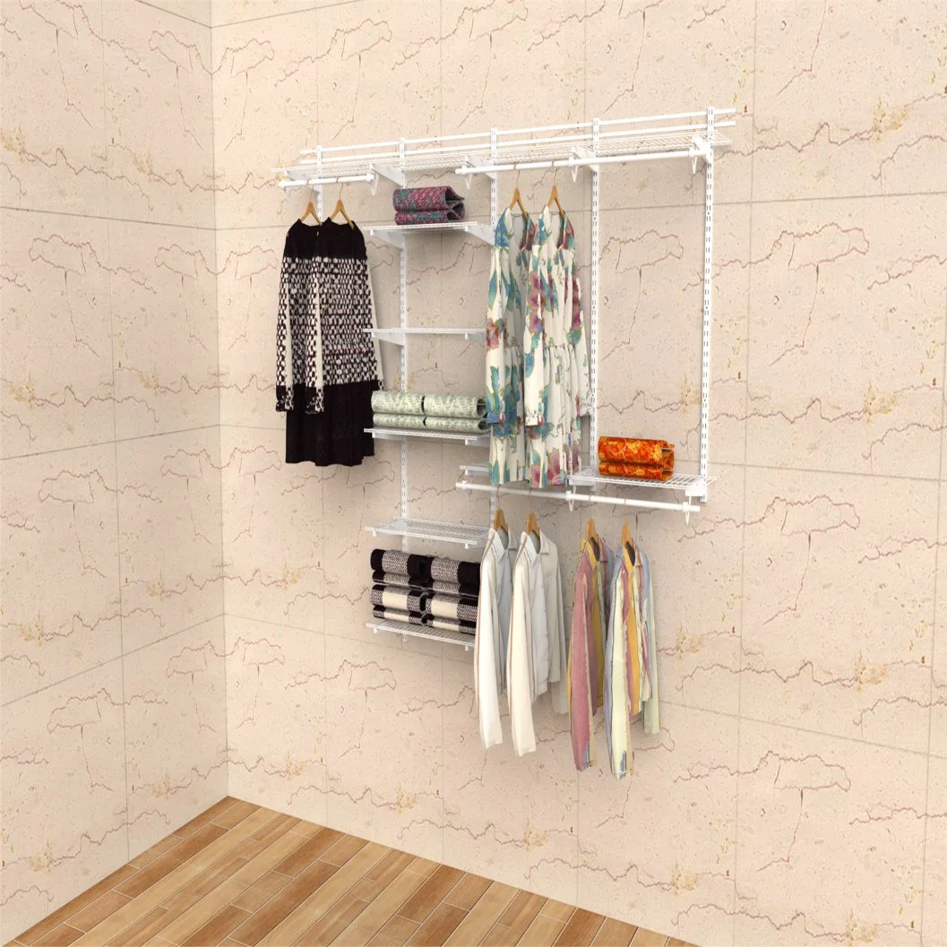 Closet Kit Metal Wall Shelf for Clothes &amp; Shoes