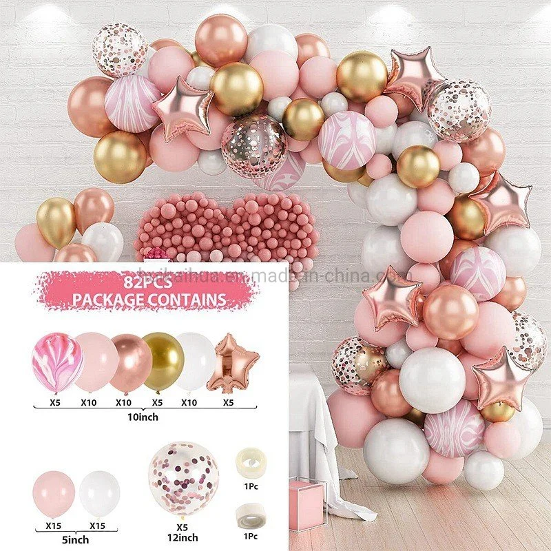 Ins Beautiful Colorful Balloon Chain Set Wedding Festival Birthday Party Decoration Balloon