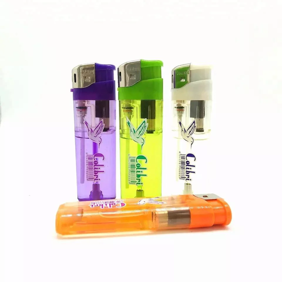 Electronic Refillable Gas Lighter with LED