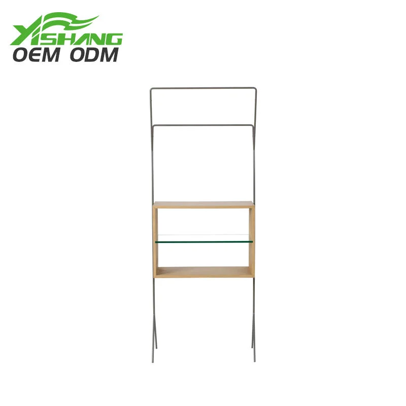 OEM Store Clothes Wall Shelves Female Wooden Display Rack