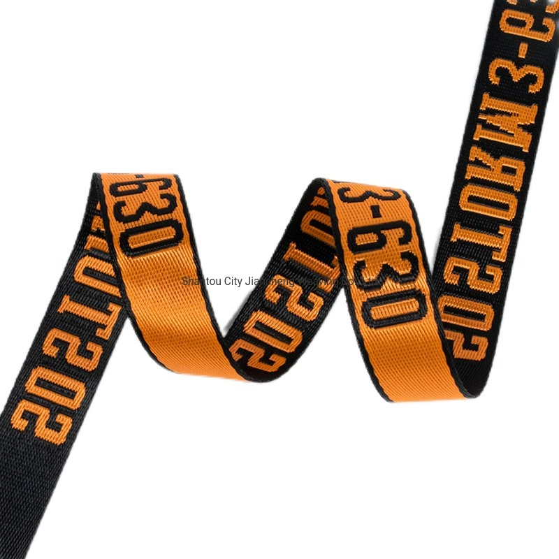 Manufacturer Custom Jacquard Woven Polyester Nylon Webbing Strap for Lanyard Sublimation Webbing