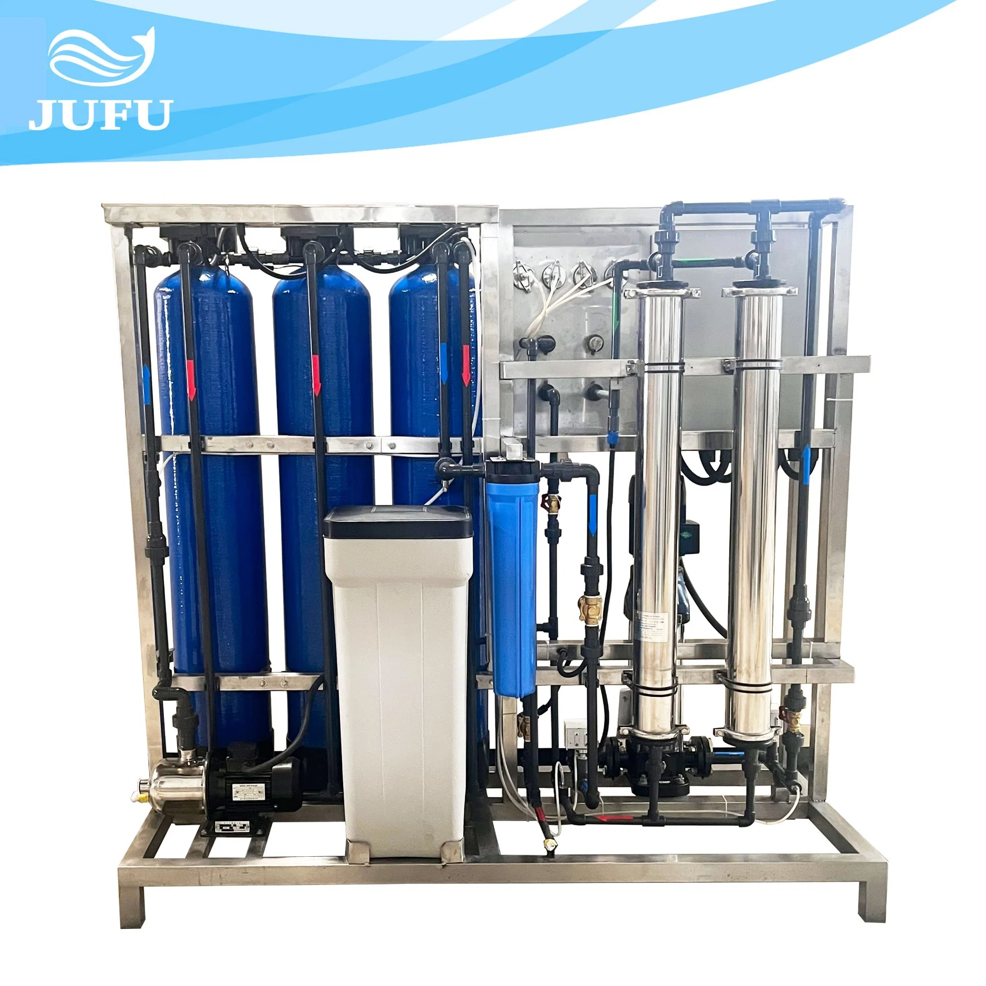 500liters Per Hour Reverse Osmosis System Water Purification Plant FRP Water Tank