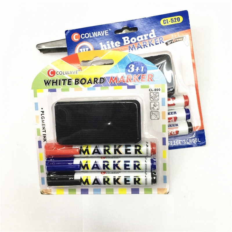 3PK Whiteboard Marker Pen Dry Erase Pen mit Pinsel Promotional Geschenk
