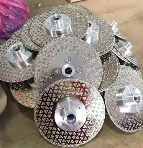 4.5" 5" Single Side Star Electroplated Diamond Stone Grinding Wheel 5/8-11 M14 Diamond Coated Cutting Disc Blade for Granite Marble