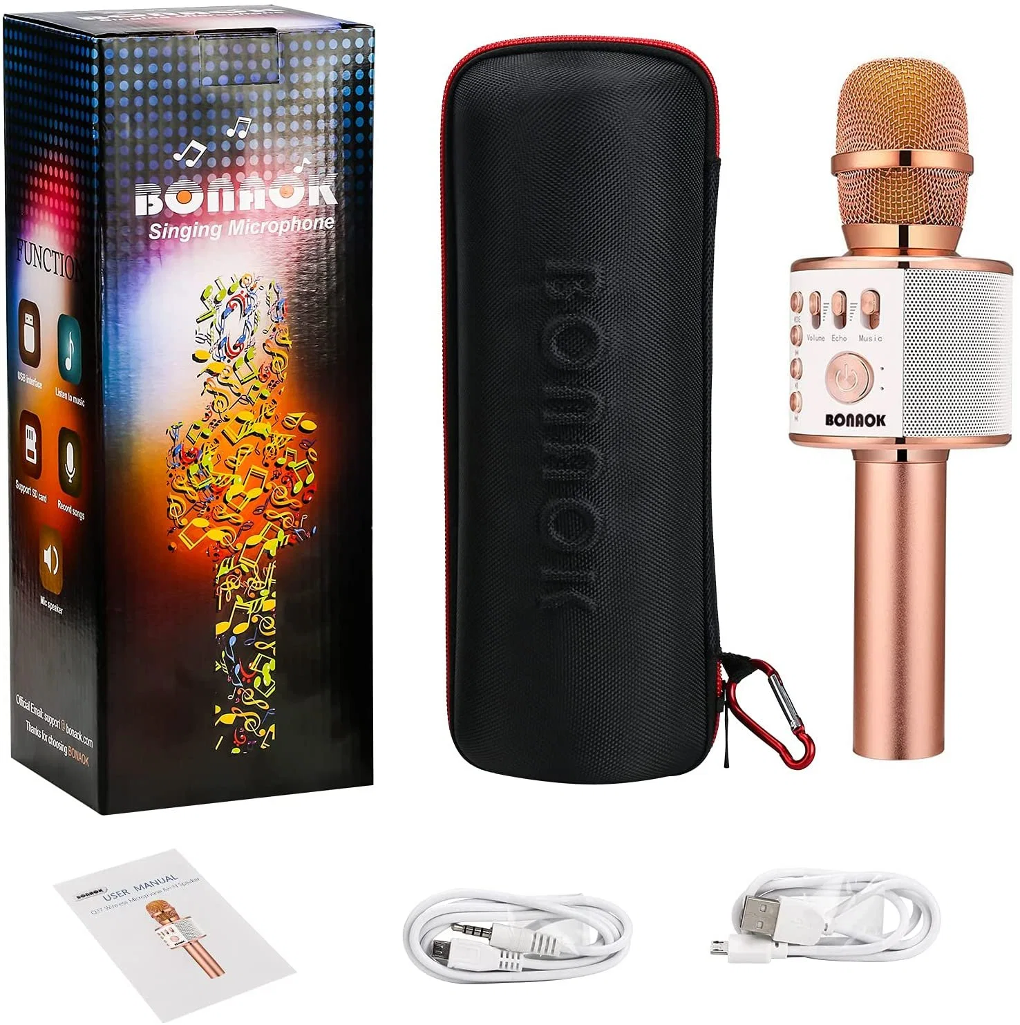 3-in-1 Portable Handheld Mic Speaker Wireless Bluetooth Karaoke Microphone for All Smartphones