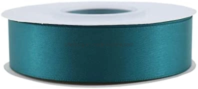 Factory OEM ODM Eco-Friendly Double Face Satin Ribbon Customization Ribbon for Gift Packaging Dark Green Color Teal