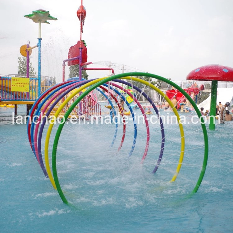 Amusement Park Playground with Fiberglass Spiral Straight Water Slide