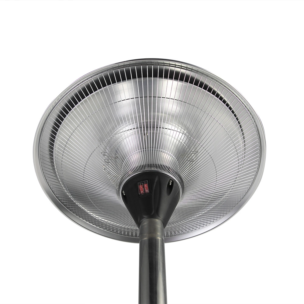 Black Round Stand up Mounted Electric Umbrella Patio Heater Cover with LED Light