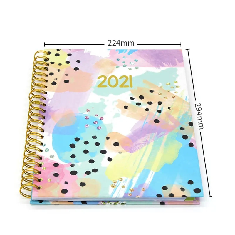 Custom Luxury Spiral Binding Journal Book Paper Planner Personalized Notebook Printing Logo