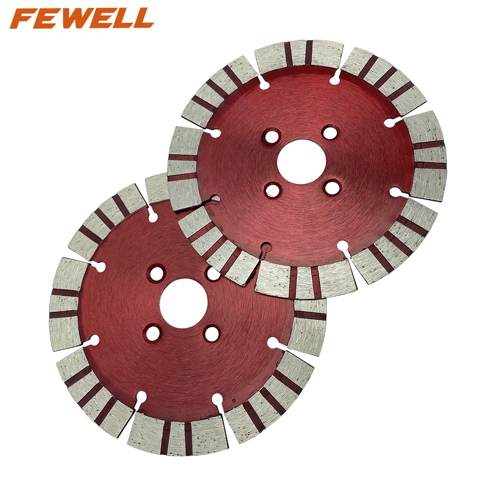 Cold Press 4.5inch 115*2.0*12*20mm Segmented Turbo Diamond Saw Blade with Cooling Holes for Cutting Concrete Beton