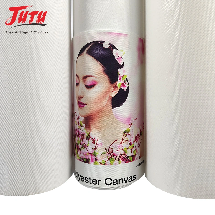Jutu Accurate Color Performance Digital White Substrate for Solvent Printing Waterproof Polyester Canvas