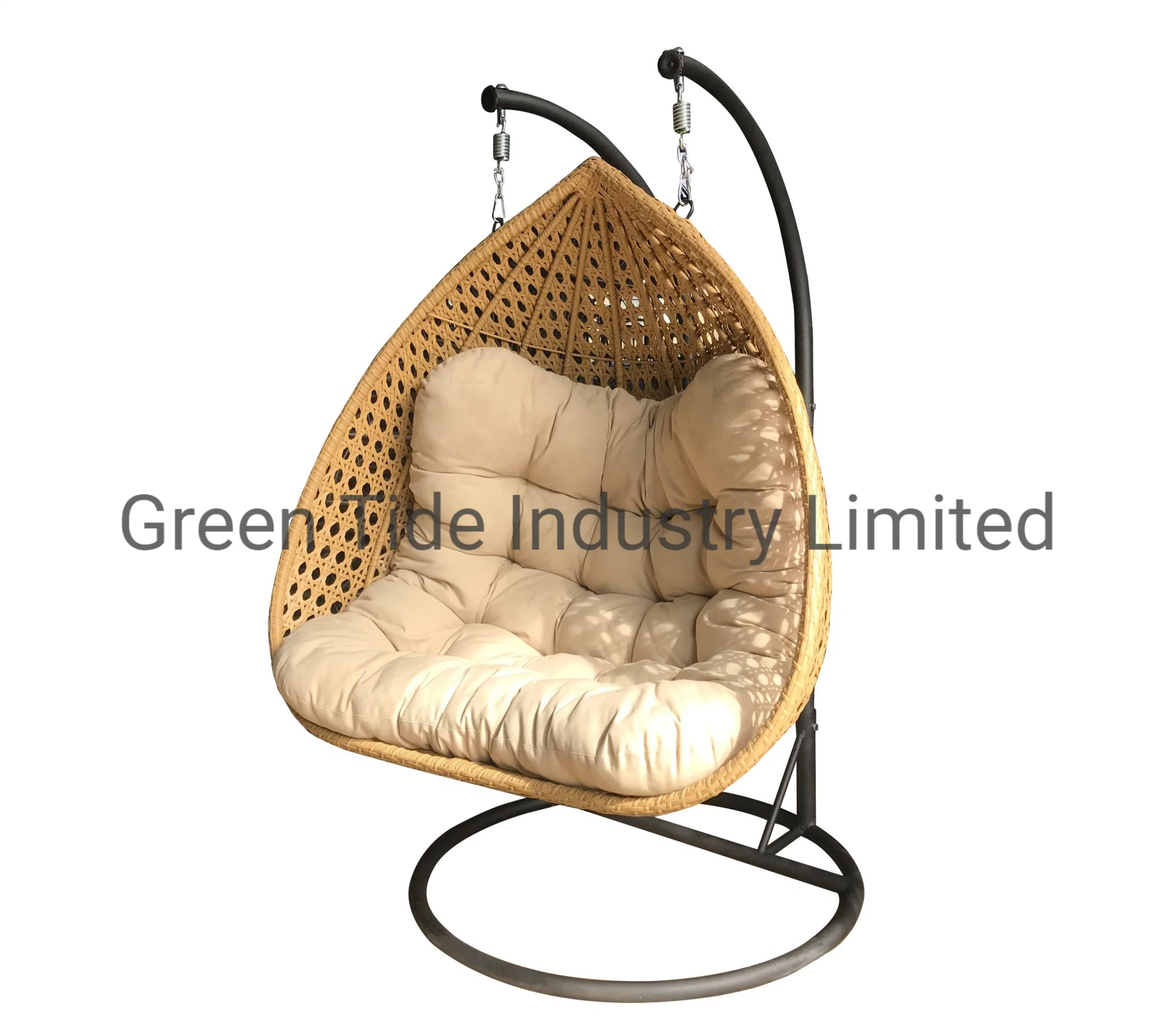 Outdoor Patio Wicker Weave Furniture Hanging Rattan Egg Swing for Garden