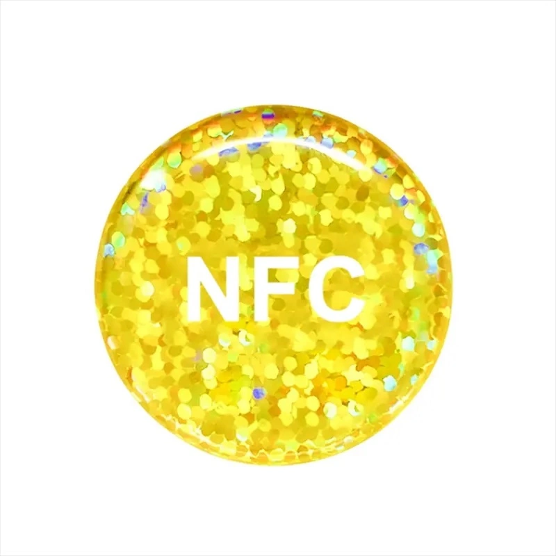 La puce RFID ronde d'étiquettes intelligentes matériau résistant de métal balise NFC 213 autocollant pour téléphone mobile NFC