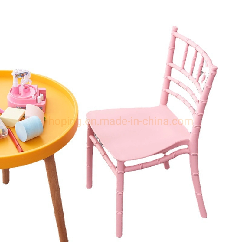 Nordic Style Leisure Wedding Event Chair with PU Leather Dining Furniture Plastic Resin Kids Tiffany Chair Stacking Chiavari Chair for Childern Bedroom