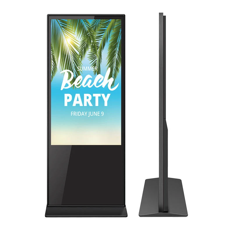 55 Inch Floor Stand Digital Signage with Shoe Polishing Ad Display Machine Advertising Player