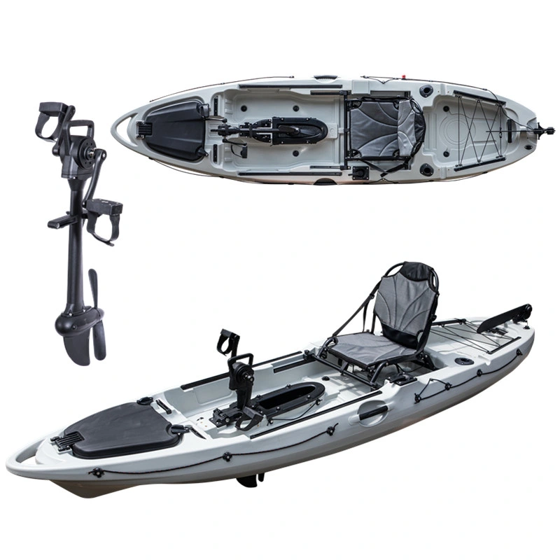 New Hot Selling Sit on Top Single HDPE Foot Drive Pedal Fishing Kayak with Motor Plastic Boat/Canoe Supplier