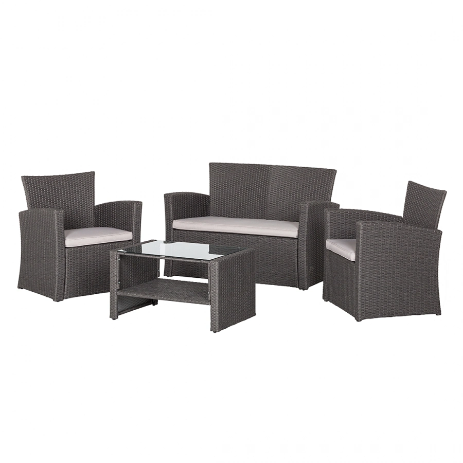 Promotion Outdoor Furniture Steel Wicker Sofa Set