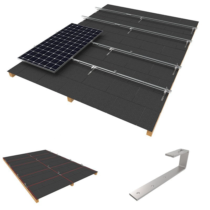 Stainless Steel SS304 Ss430 A2 Aluminum Solar Mounting Bracket Adjustable Tile PV Roof Hook for Solar Panel Mounting Structure Bracket