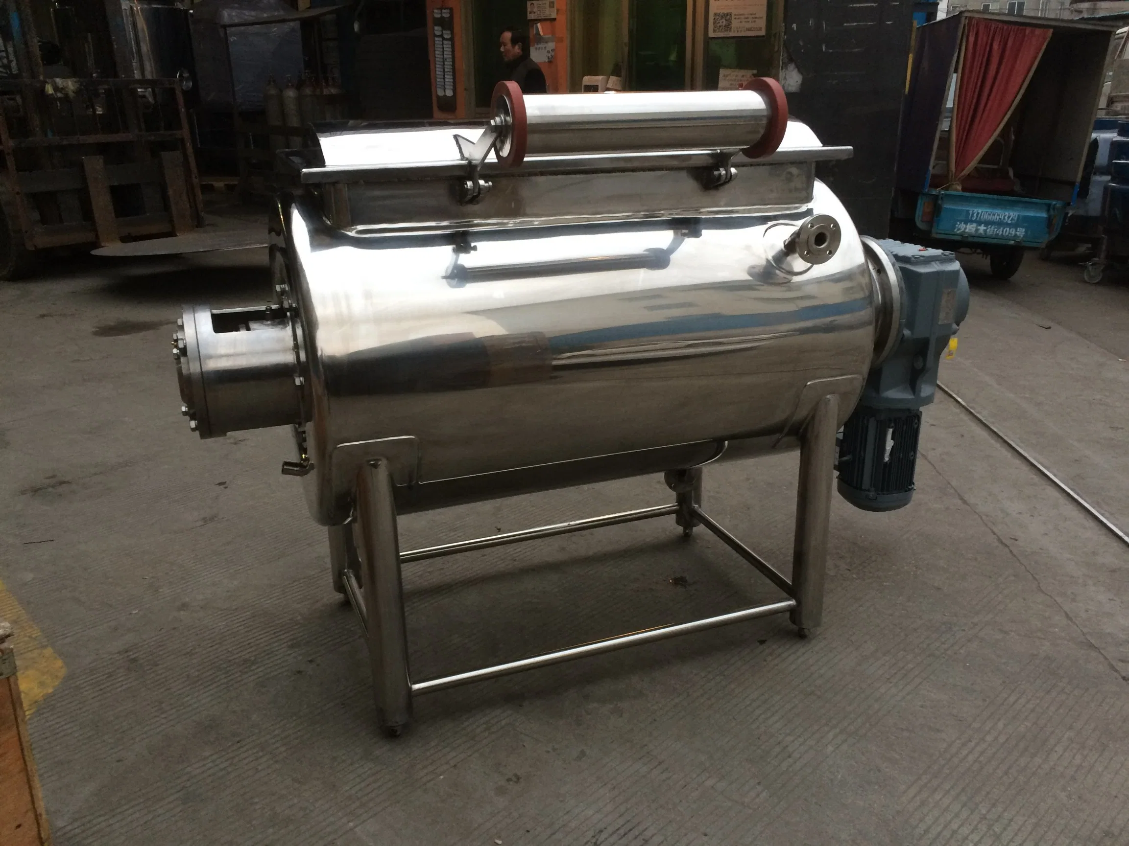 Industrial Chemical Food Dry Powder Horizontal Batch Double Spiral Ribbon Paddle Plough Blender Mixing Mixer in Competitive Price