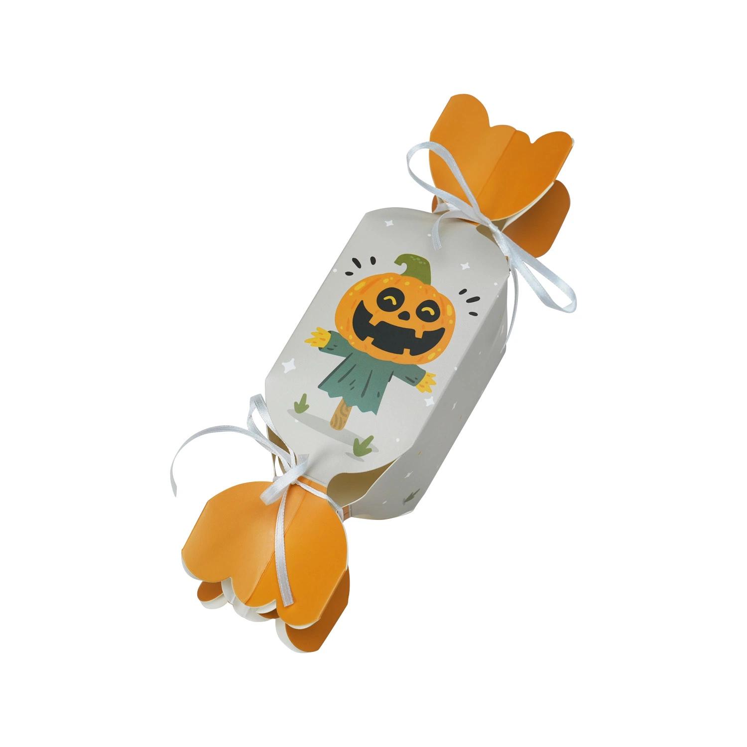 Halloween Candy Treat Bags Trick or Treat Halloween Sweet Goodie Bags with Ribbons Halloween Party Favors Kids Decoration Paper Gift Packaging Box