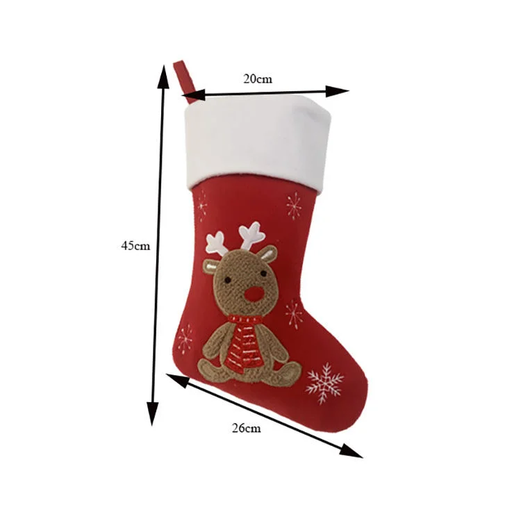 Red Candy Stockings Christmas Gift Bag Children&prime; S Decoration Gift