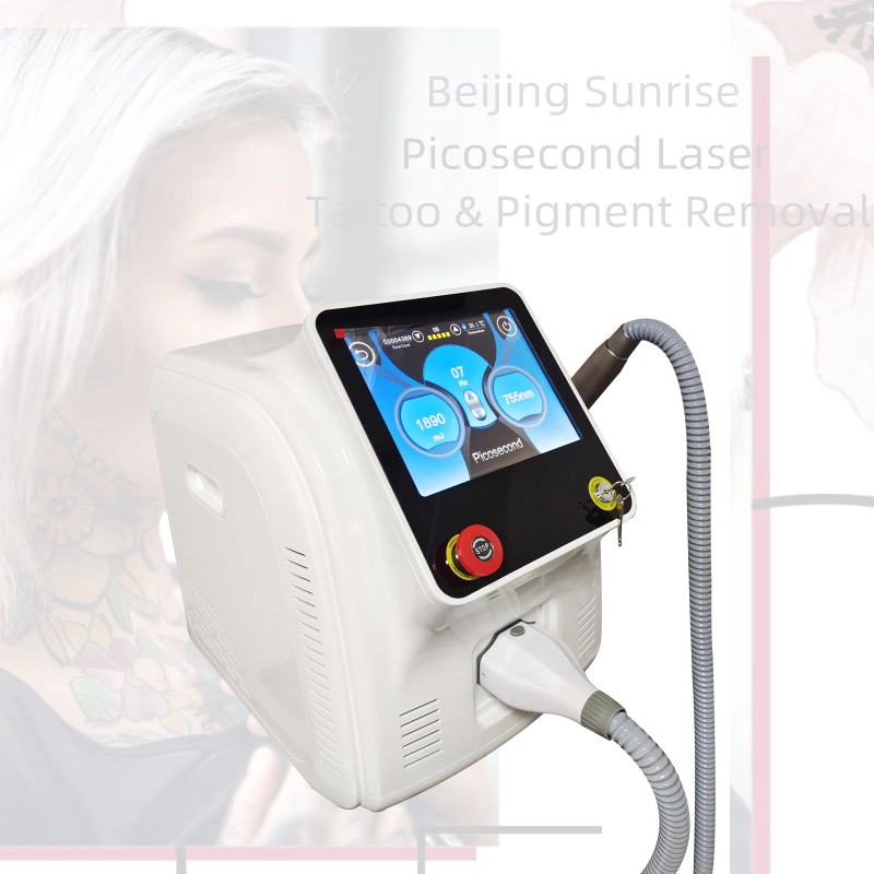 Tragbare Pikosekunde Laser 4 Wellenlängen Tattoo Entfernung Tattoo Drucker Pico Laser Augenbraue Waschen Beauty-Gerät