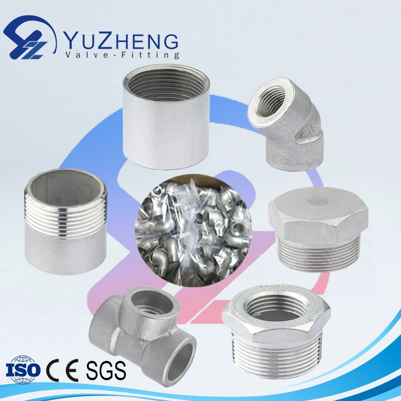 AISI Stainless Steel Pipe Fittings High Pressure Thread Pipe Fitting NPT Equal Tee