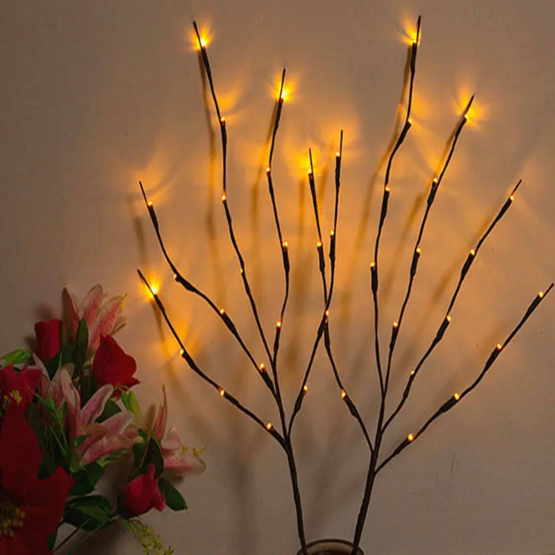 20 светодиодный Branch batter DIY Fairy String Lights Indoor Bedroom Рождество