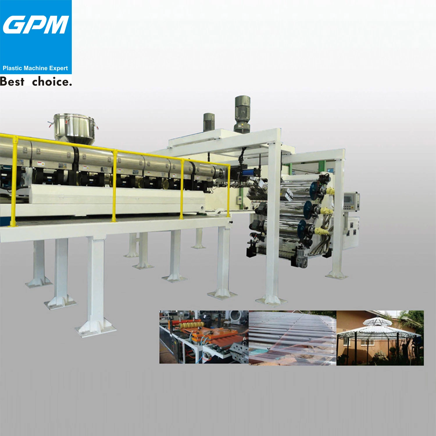 PVC/PC/PP Corrugated Sheet Extrusion Line