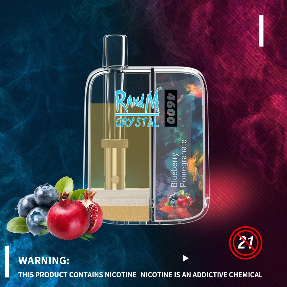 Neu Ankunft Nice Shining Design 10ml Visible Tank Design Einweg Pod Randm Crystal 4600 Puffs Mini E-Zigarette zum Einmalgebrauch