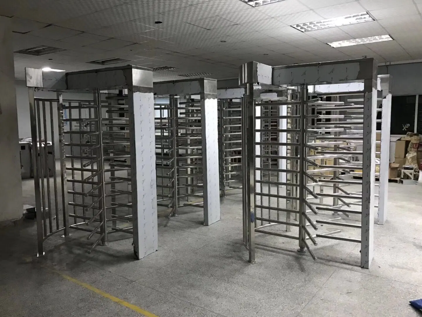 Full Height Turnstile Barrier Gate with Access Control System for Construction Site