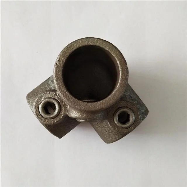 Galvanized Iron 128 3 Way 90 Elbow Key Clamp Fitting Fit for Od 48.3mm Pipe