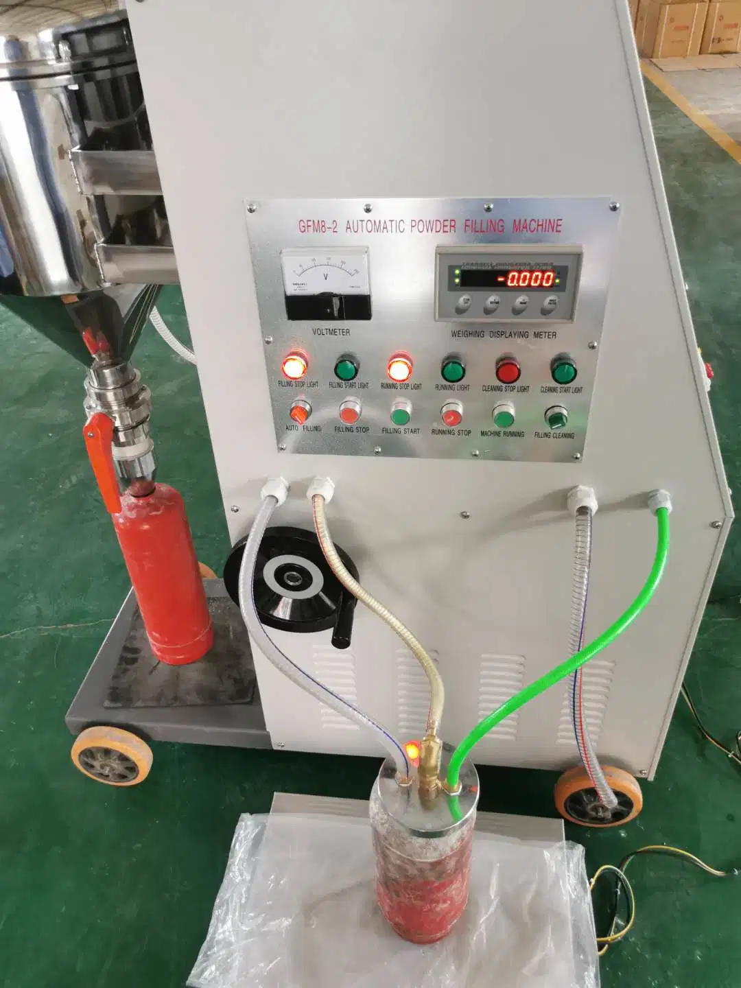 Gmf 8-2 Gmf16-1 Dry Powder Filling Machine for 1-12kg Fire Extinguisher