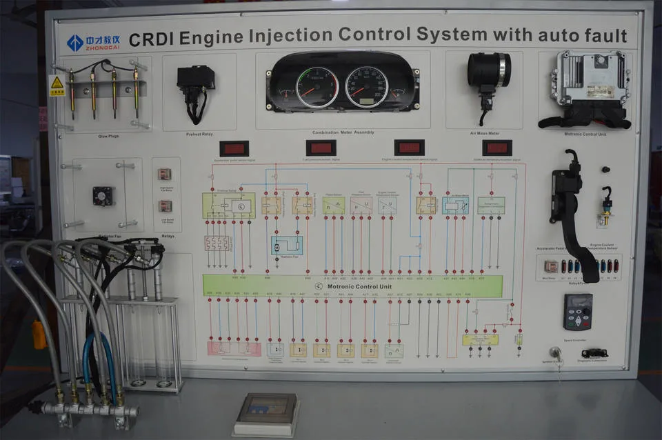 Diesel Common Rail Simulator en un banco, el equipo de entrenamiento del motor de automoción