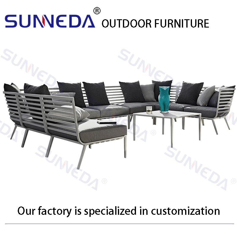 Backyard Courtyard Aluminum Top Grade Luxury Waterproof Park Countryside Resort Coastal Furniture