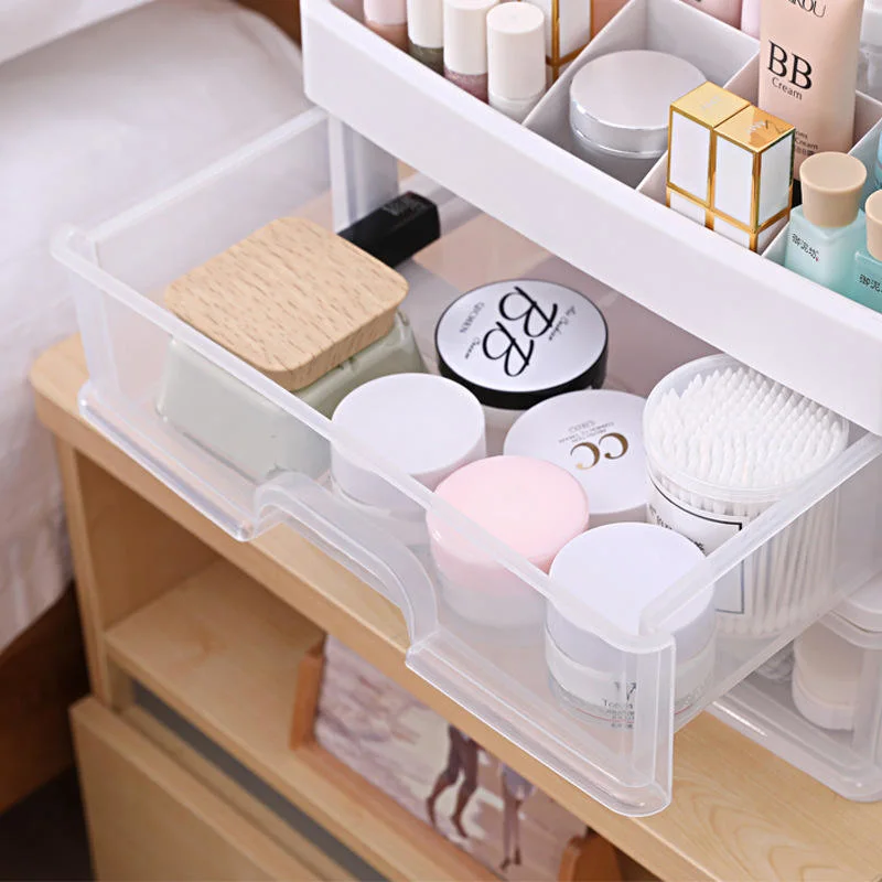 Storage Boxes Tableware Drawer Plastic Cosmetic Storage Drawer Desktop Organizer