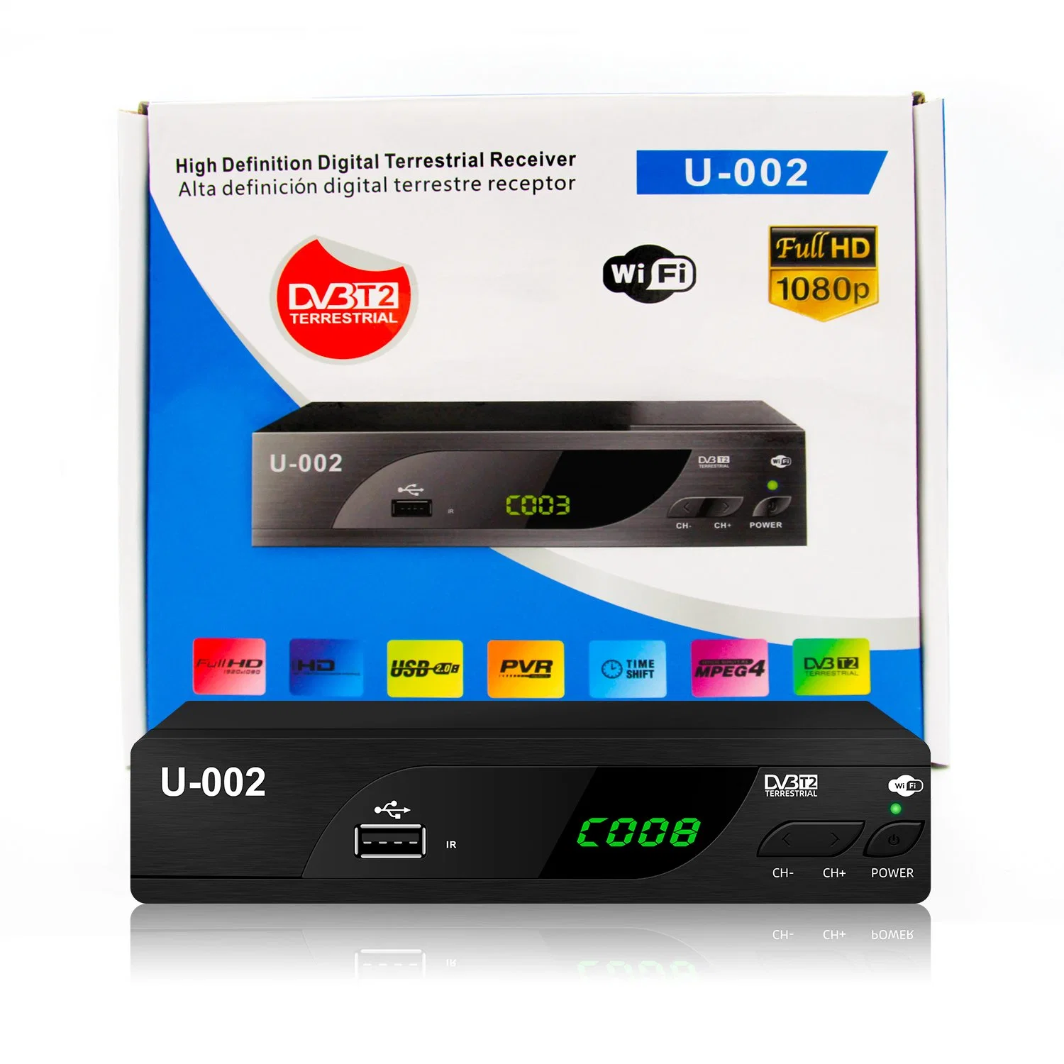 Wholeseller TV Box DVB-T2 receptor de TV digital Soporte DVB-C función Por Indonesia