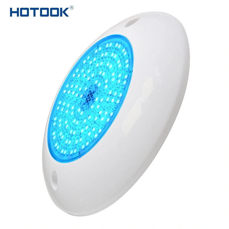 Hotook Fabricante PC Single Color PAR56 15W Submarino Control remoto 12V IP68 Rellenadas de resina de superficie montada luces sumergibles de piscina