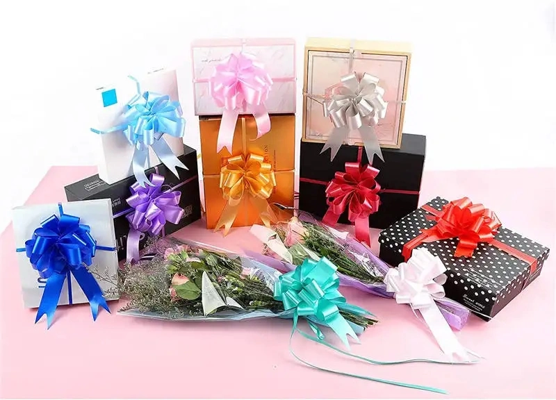 Pull Bows Gift Knot Large Pull Bow with Ribbon Pull Bows with Ribbon Decor