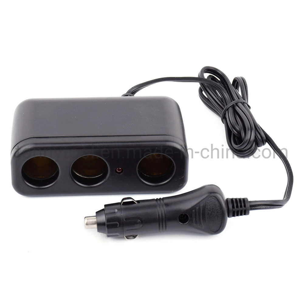 3-Socket Car Charger Adapter DC 12V/24V Outlet Multi-Functions Car Splitter